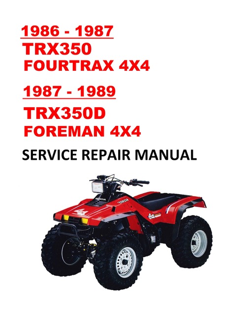 1989 HONDA FOURTRAX 300 SERVICE MANUAL PDF visual data 5