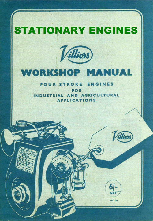 Villiers Mark 10 & Mark 12 libro Manual de piezas de funcionamiento motor estacionario