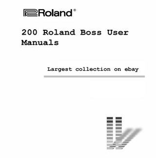 Giant Roland Boss Manual collection Vol 1