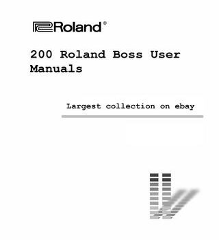 Giant Roland Boss Manual collection Vol 1