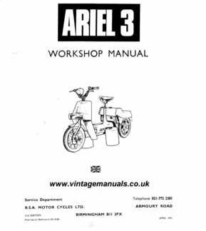 Ariel 3 Trike workshop manual