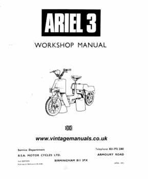 Ariel 3 Trike workshop manual