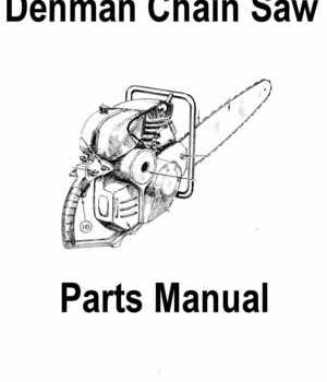 Denman Chain Saw parts manual  Model DD8F Mk2