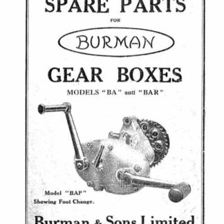 Burman Vintage Motorcycle Manuals