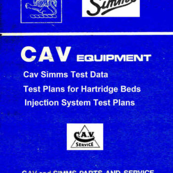 Cav Test Plans for Hartridge test machines