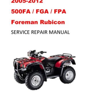 2005-2012 TRX500FA/FGA/FPA Fourtrax Foreman Rubicon Manual