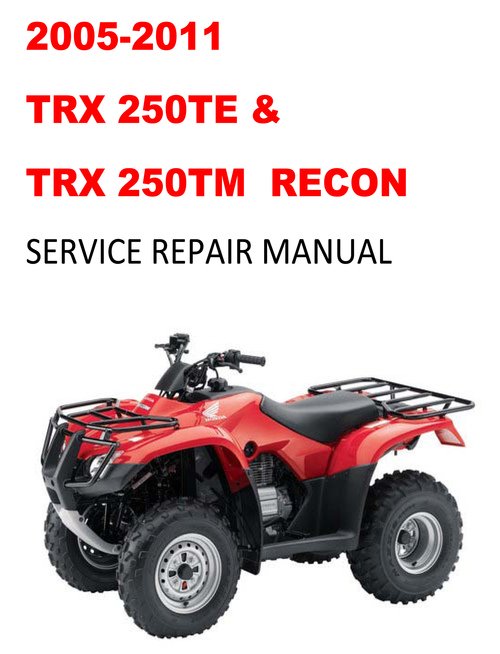 Honda 2009 2010 2011 2012 TRX 250 TRX250 TE TM FourTrax Recon service manual CD 