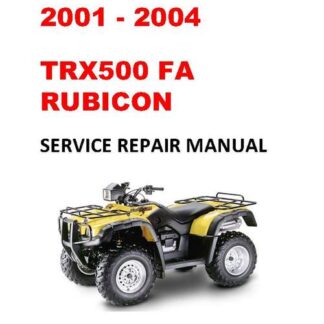 2001-2004 TRX500FA Rubicon Repair Service Manual