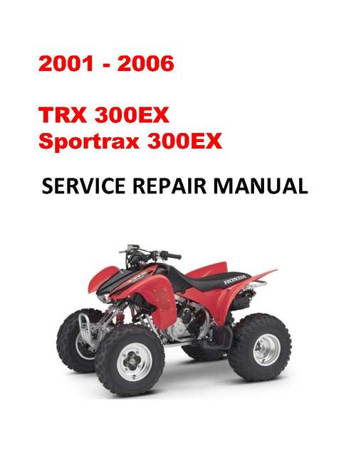 New Honda TRX300EX Sportrax300EX Owners Manual 2001 