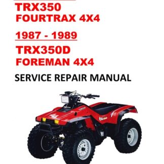 1986-1989 TRX350 Fourtrax Foreman Service Repair Manual