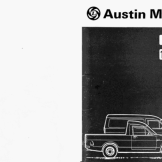 Austin 7 and 10 Owners manual