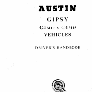 Austin Gypsy Handbook 1950s