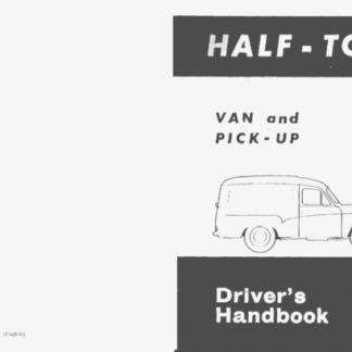 Austin  Morris Half Ton Van Manual