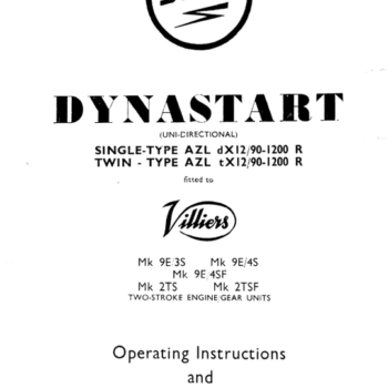 Siba British Anzani Dynastart twin Mag Manual