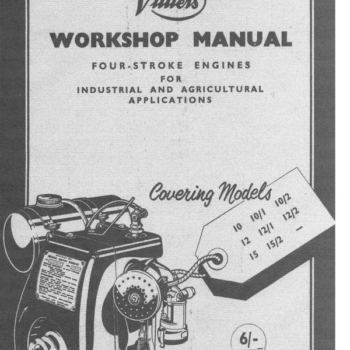 Villiers Stationary Engine 10  12 - 15 Workshop Manual